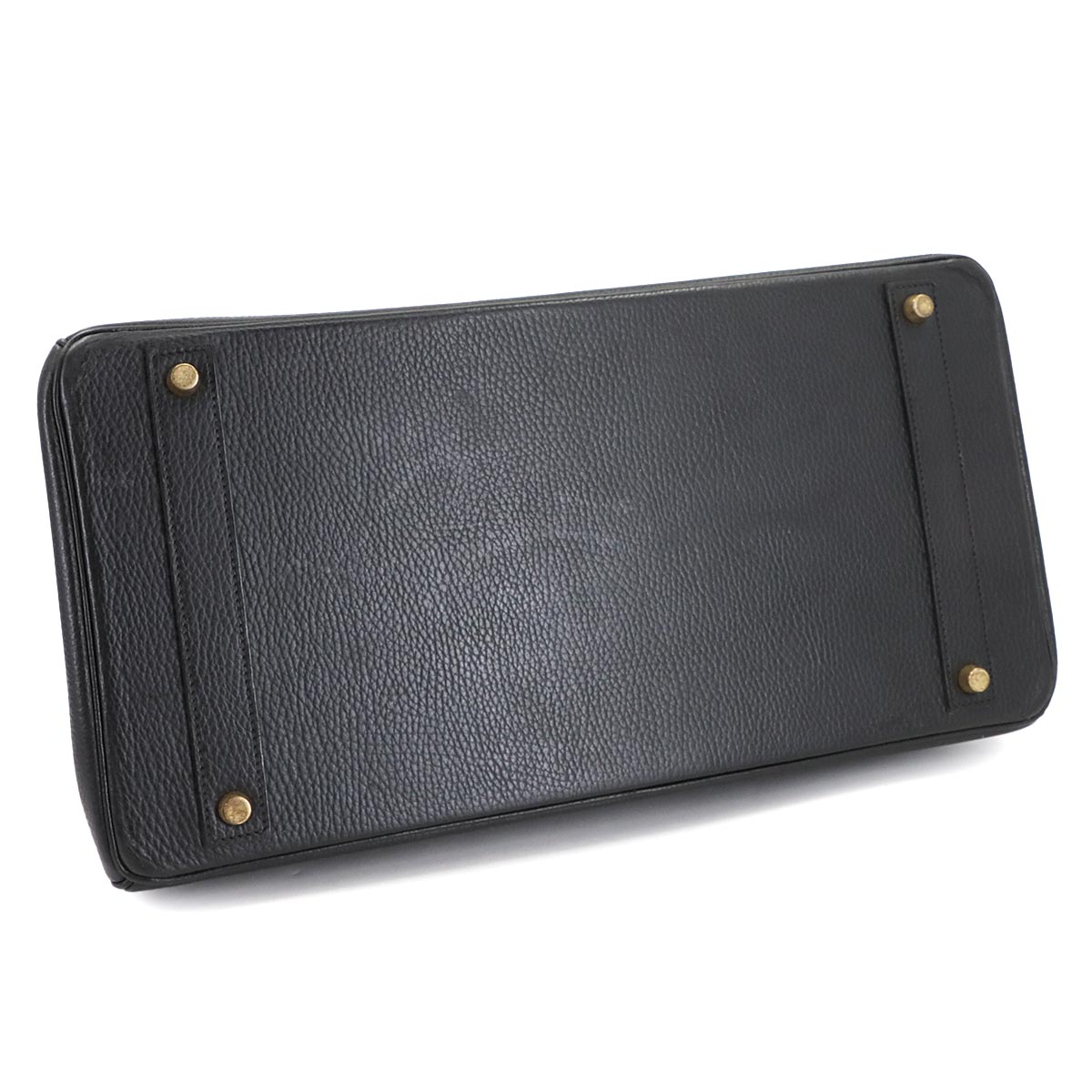 Birkin 40 Ardennes Leather Black Hand Bag Vintage Purse