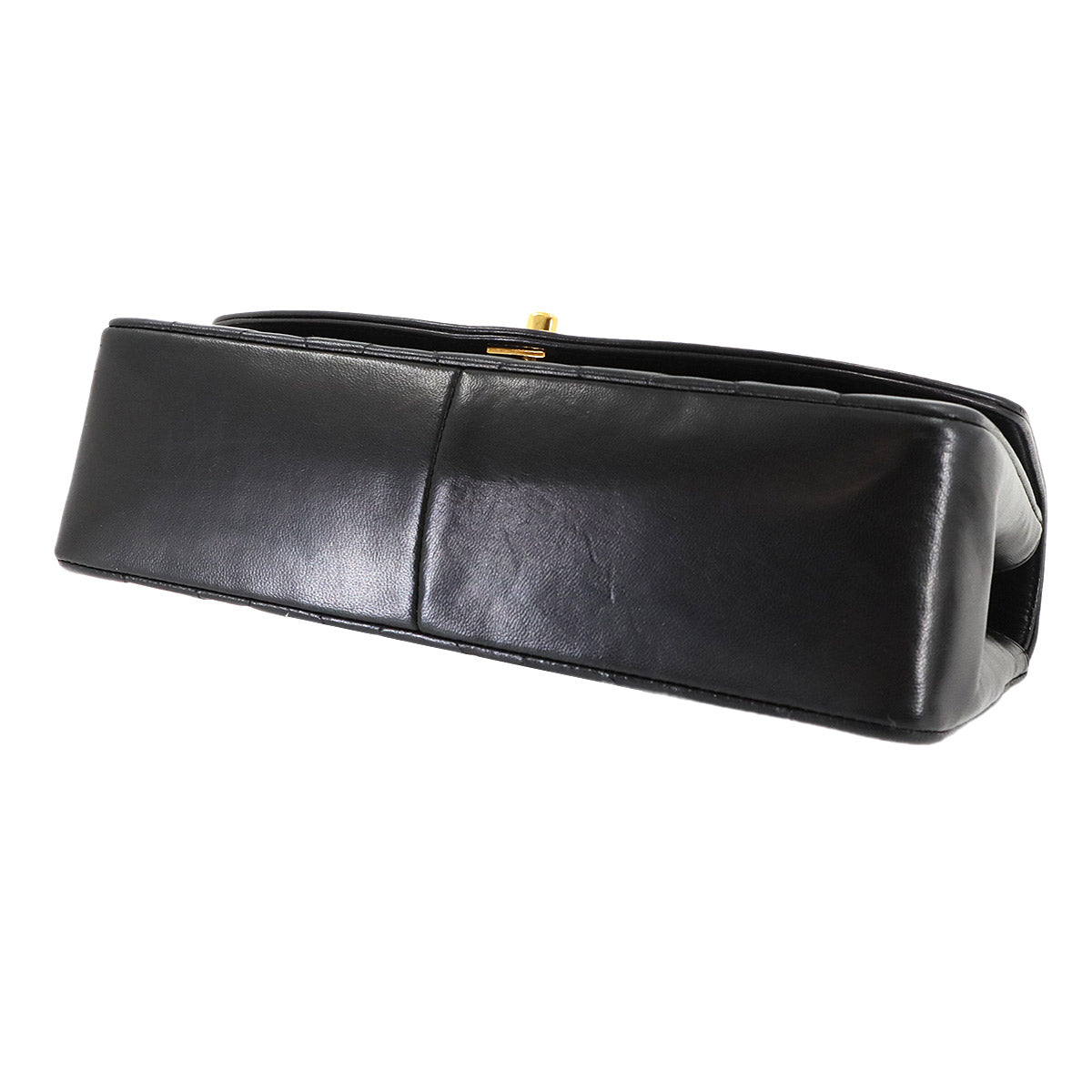 Diana Matelasse 25 Chain Shoulder Bag Leather Black A01165