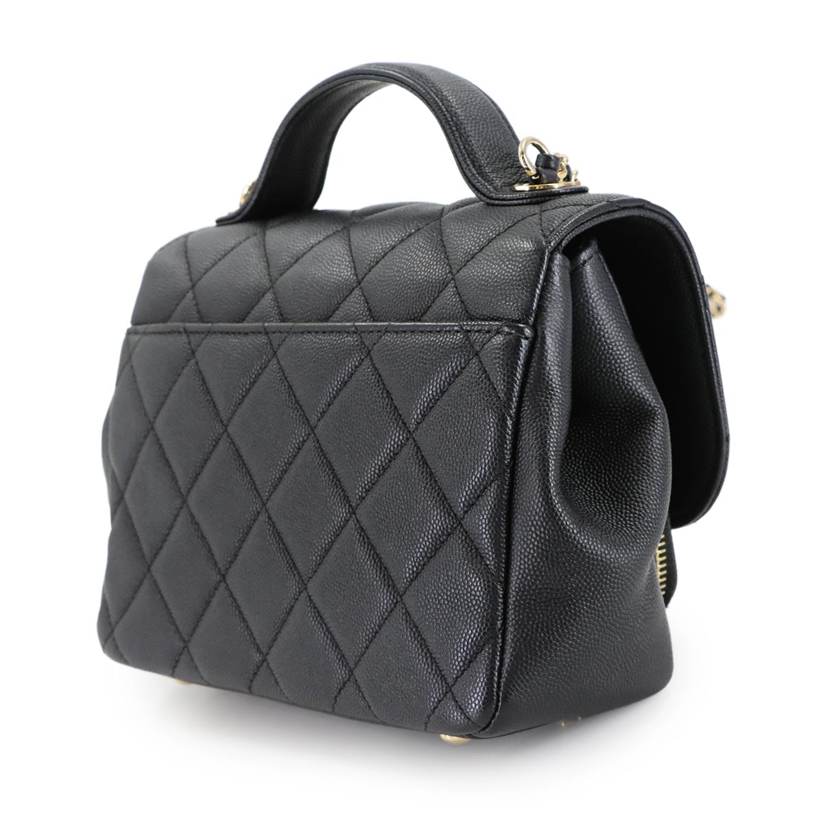 Matelasse Business Affinity Hand Chain Shoulder Bag Black A93749