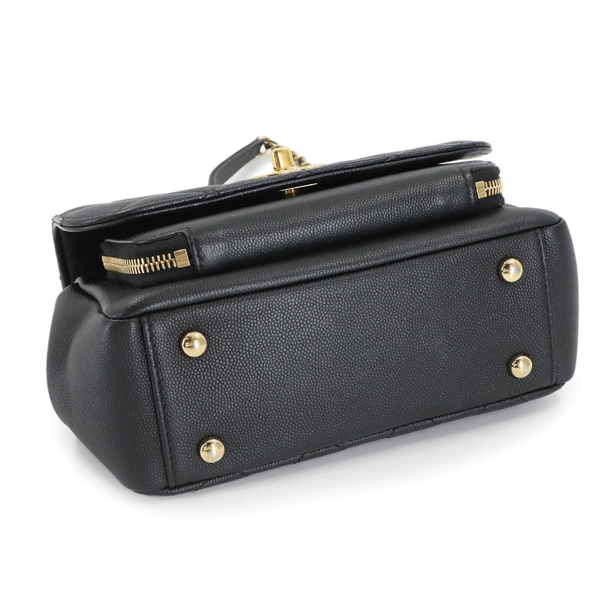 Matelasse Business Affinity Hand Chain Shoulder Bag Black A93749