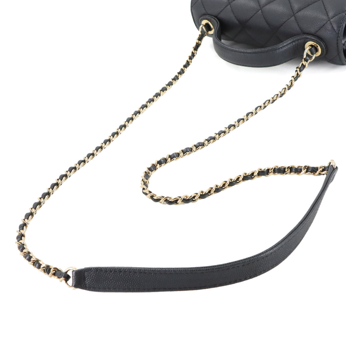 Matelasse Business Affinity Hand Chain Shoulder Bag Black A93749
