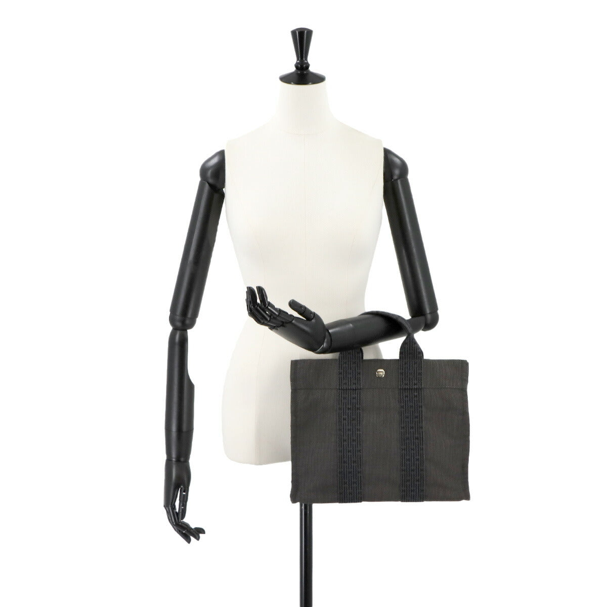 Herline Tote PM Bag Canvas Gray Unisex Purse