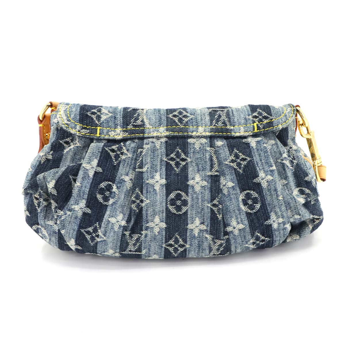 Monogram Denim Mini Pleaty Raye Shoulder Bag Blue M95333