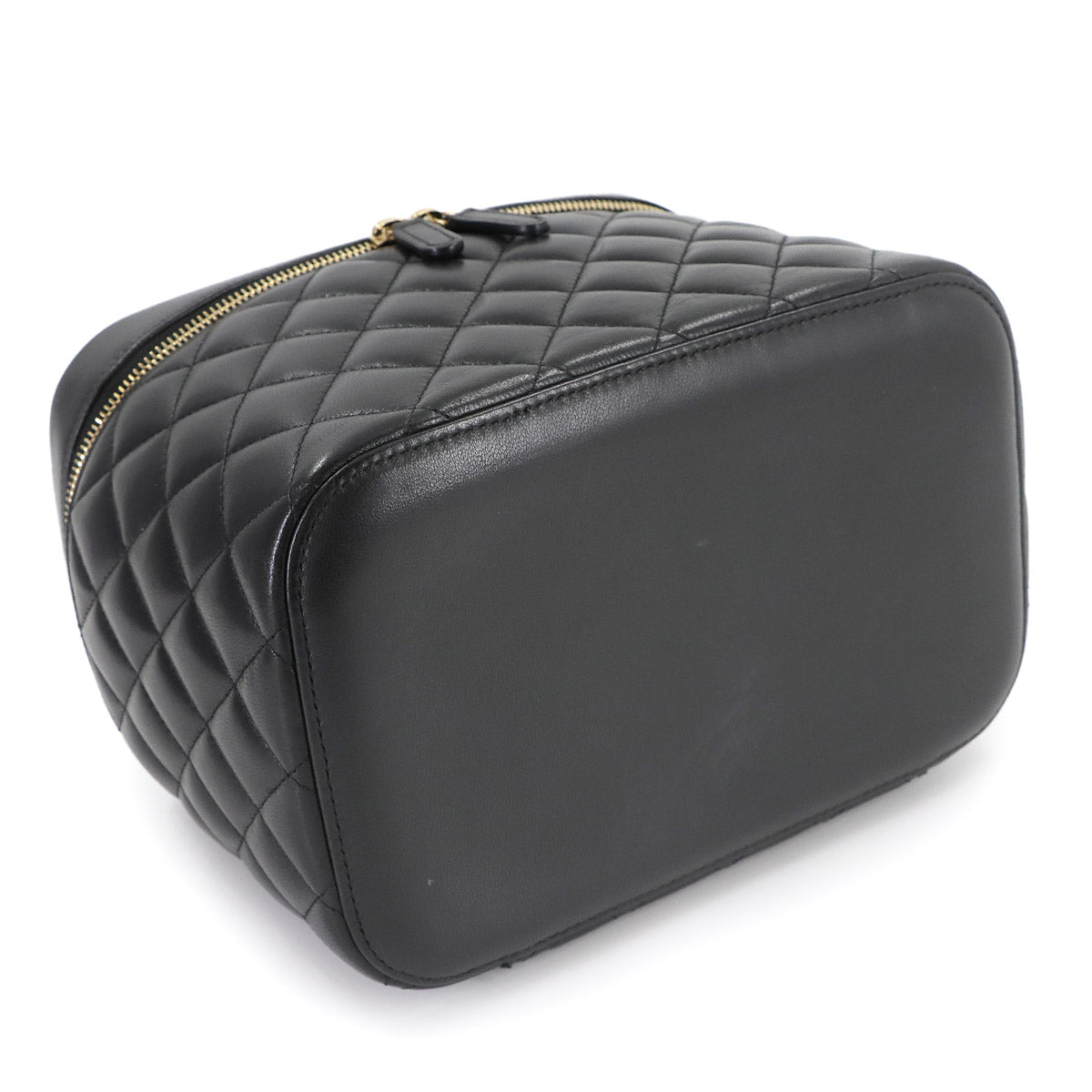 Vanity Hand Bag Leather Black A08913 Coco Logos Purse