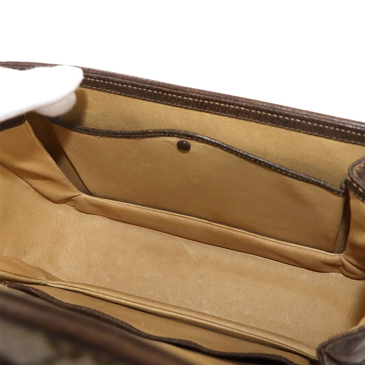 Bamboo Hand Bag GG Canvas Leather Beige Brown Purse