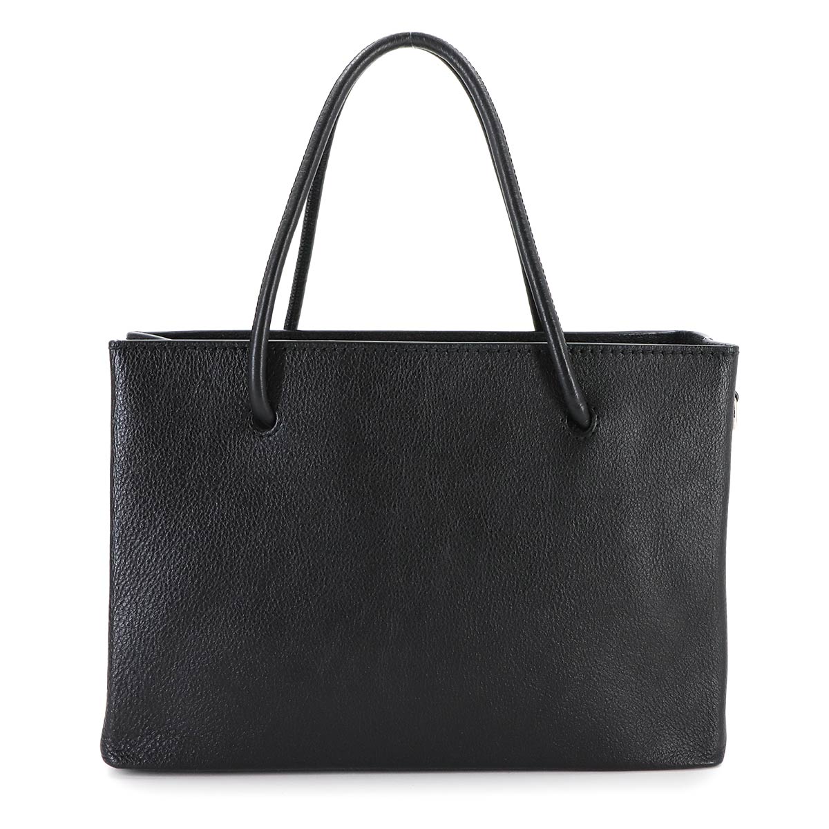 2way Hand Shoulder Bag Leather Black White 531546