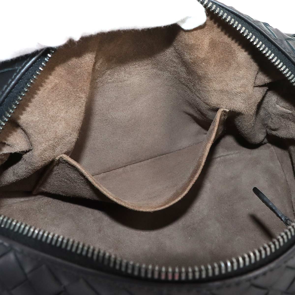 Intrecciato Mini Boston Bag Leather Black 428051