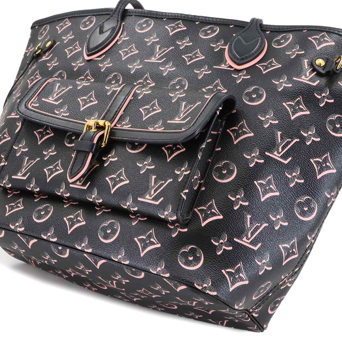 FALL FOR YOU Monogram Neverfull MM Black M46137 Purse