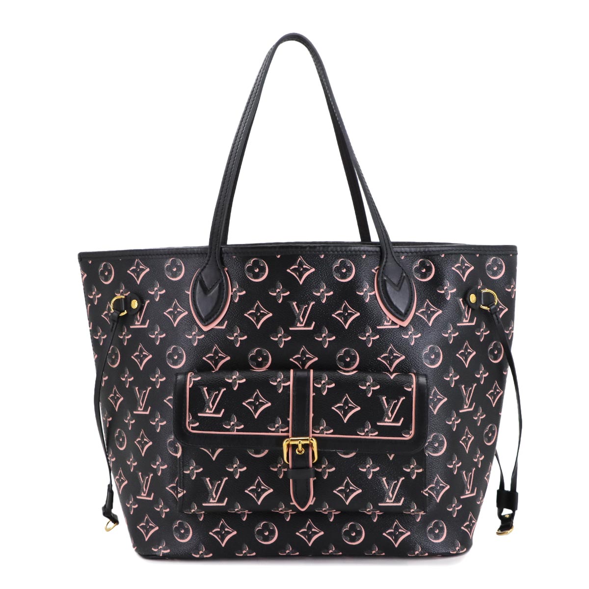 FALL FOR YOU Monogram Neverfull MM Black M46137 Purse