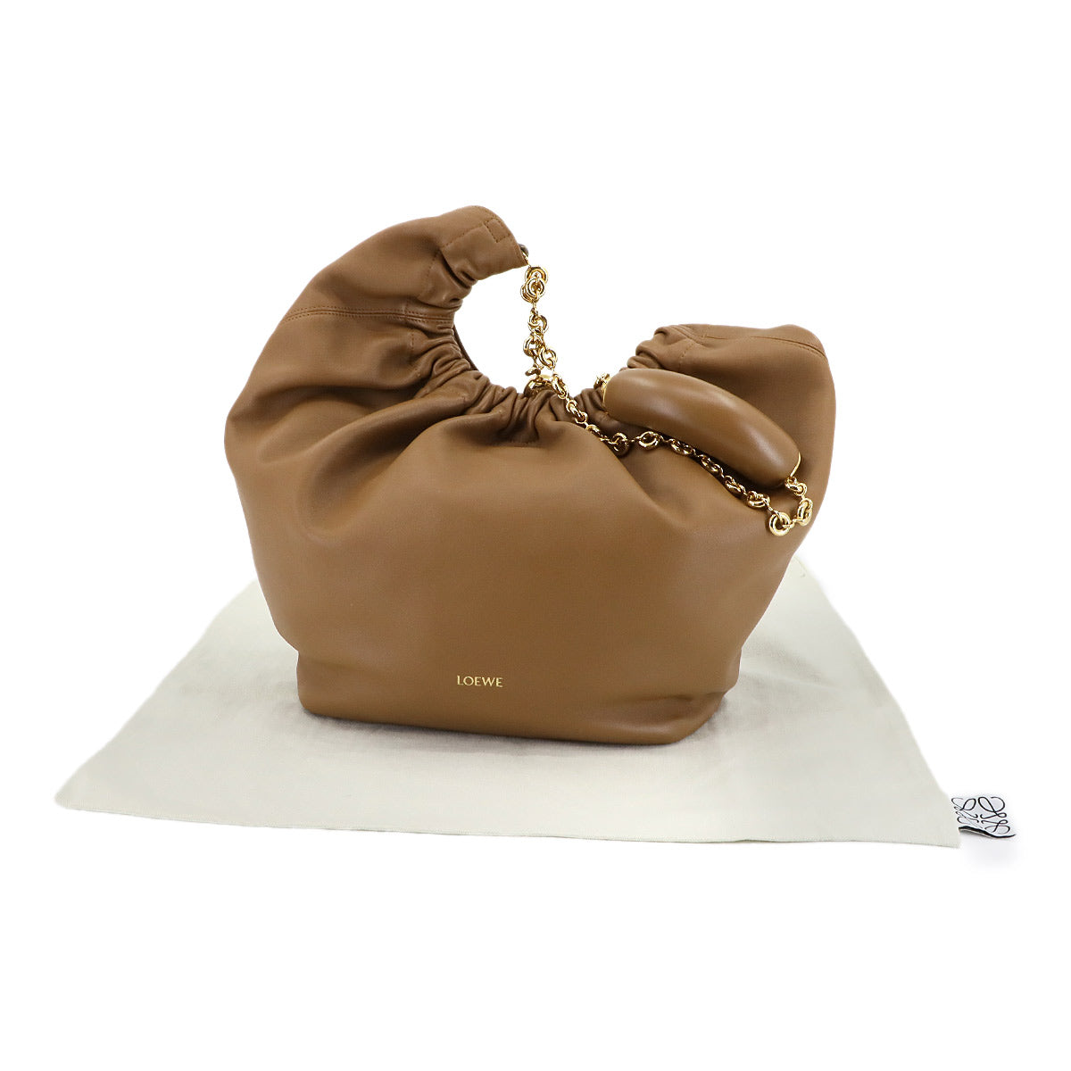 Squeeze Medium Shoulder Bag Leather Oak Purse Brown