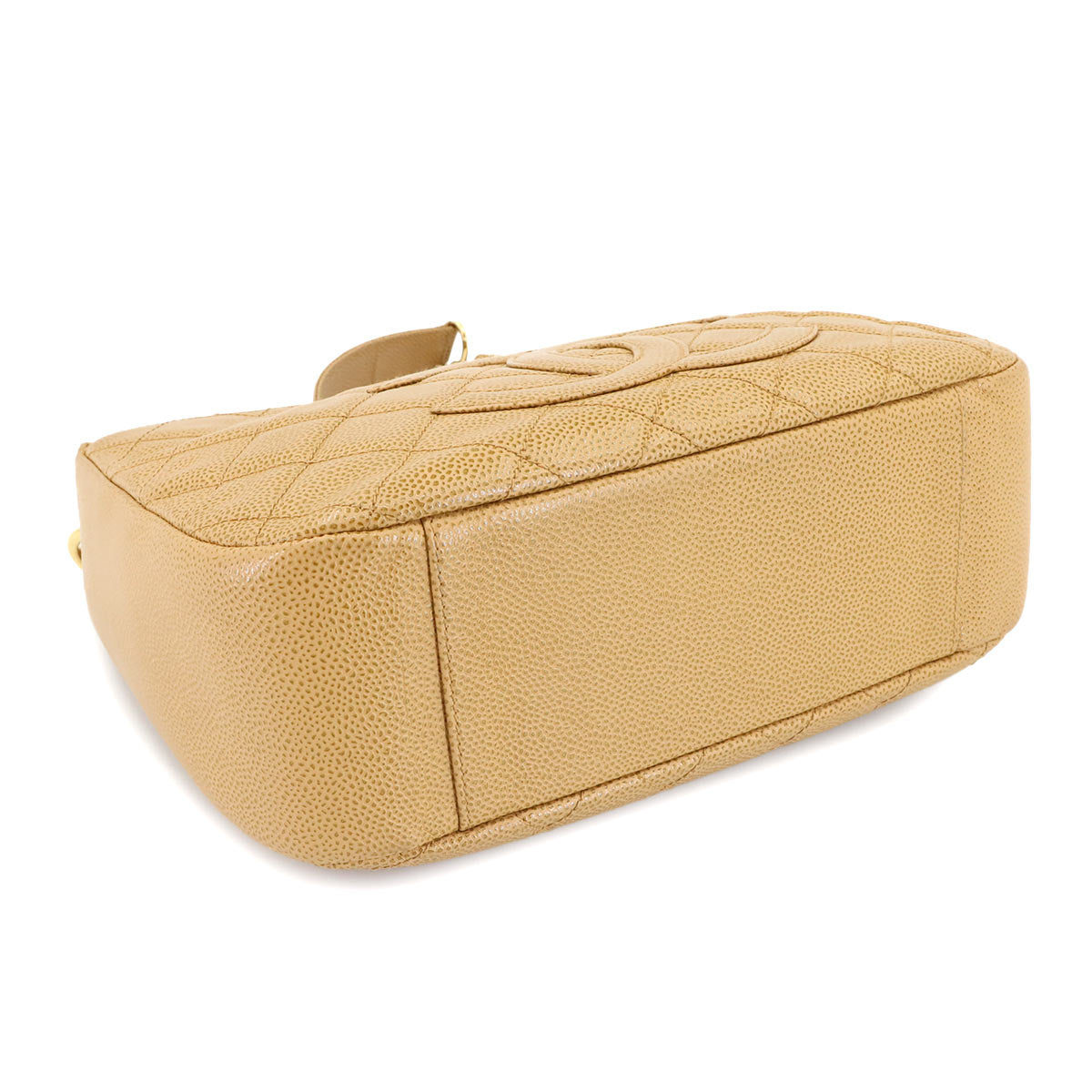 Matelasse Chain Shoulder Bag Leather Beige A20993