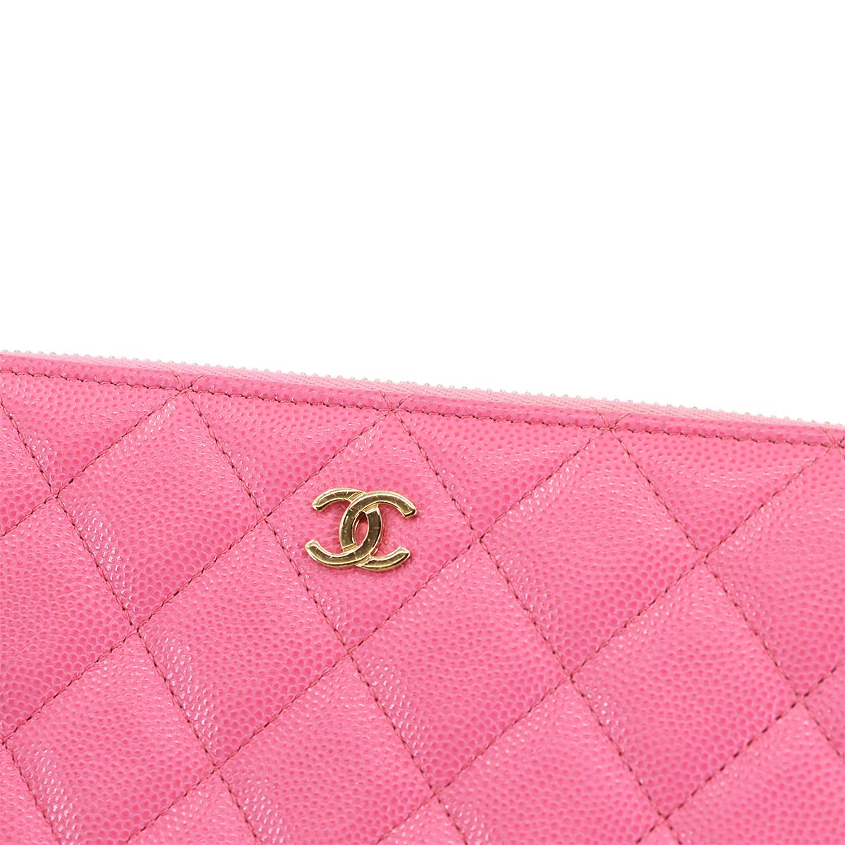 Matelasse Classic Long Zipped Wallet Leather Pink AP0242