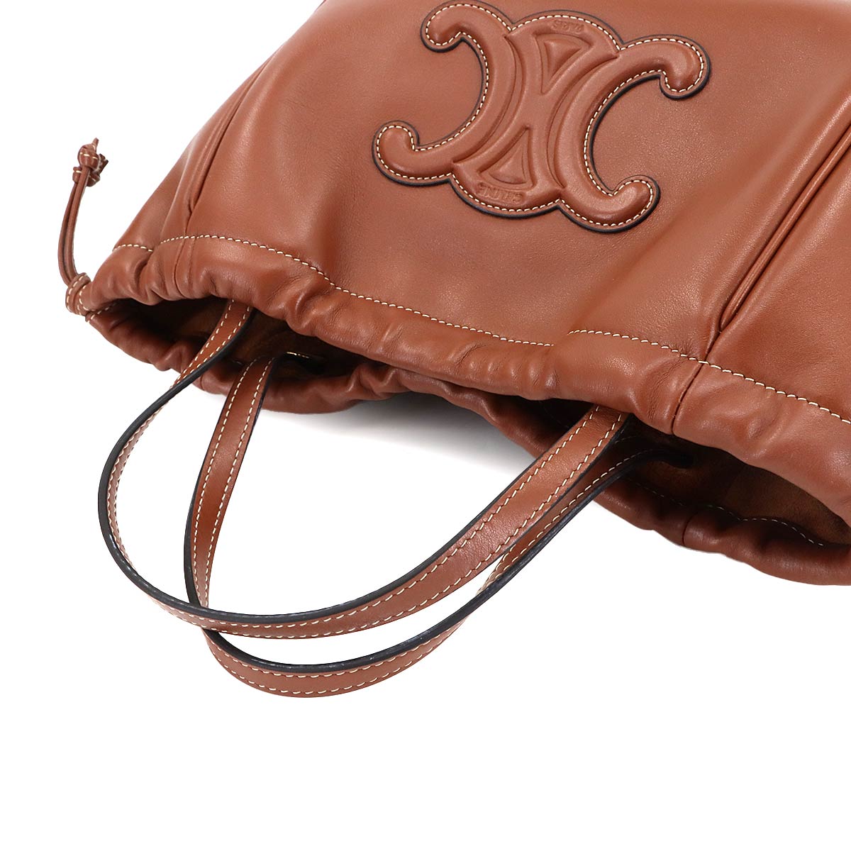 Small Cabas Drawstring CUIR Triomphe Hand Shoulder Bag 111013DU3