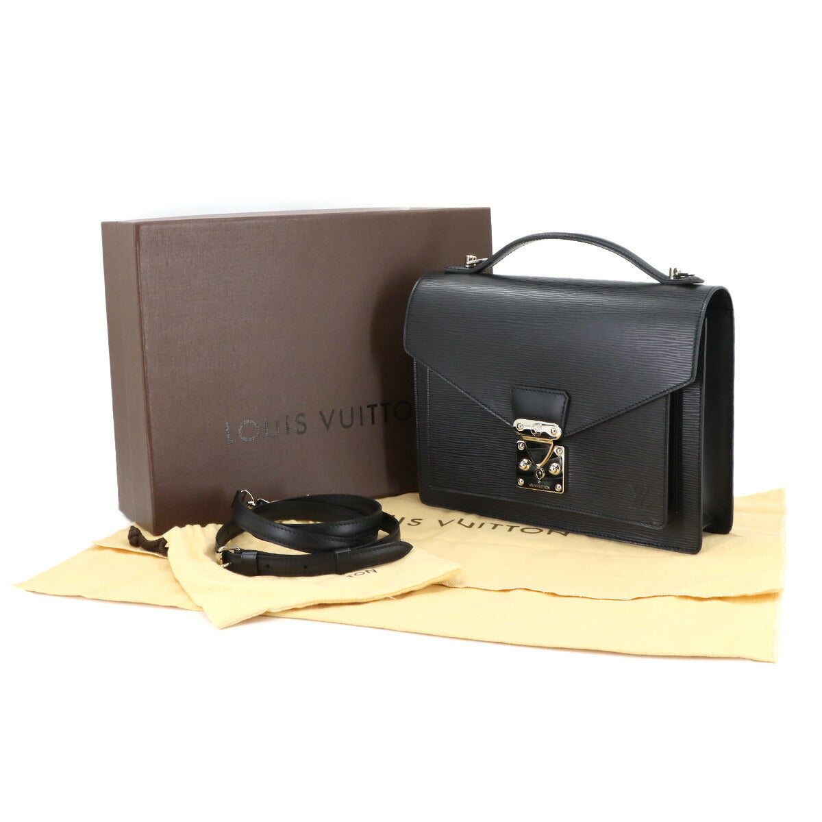 Epi Monceau 2way Hand Shoulder Bag Leather Noir M52792