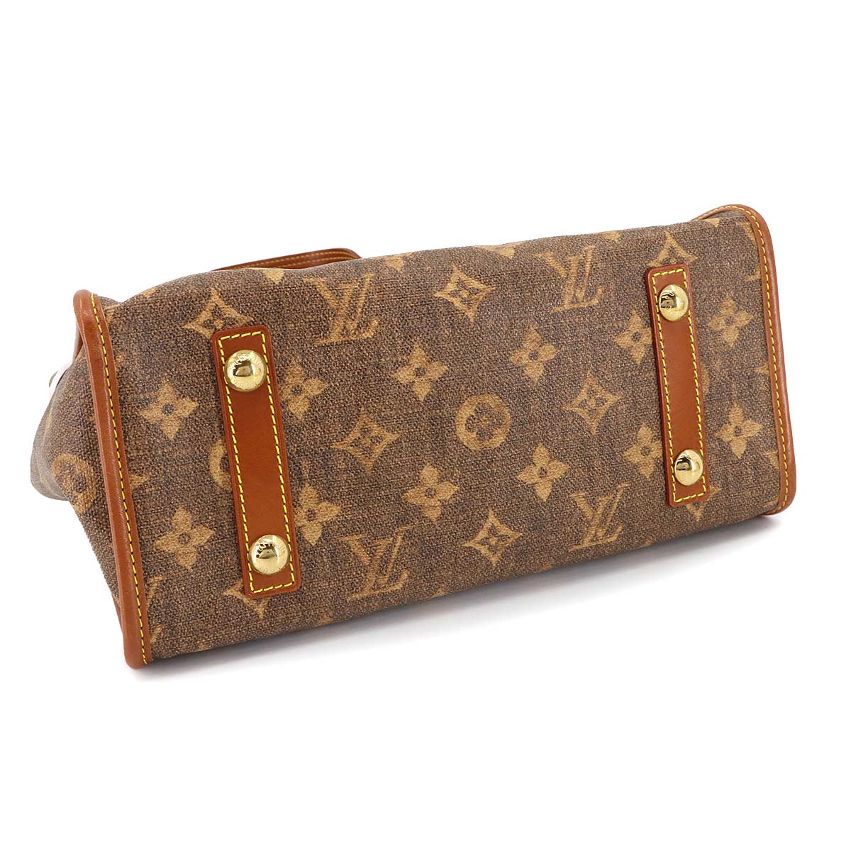 Monogram Tisse Sac Rayures PM Tote Bag Maron M56386