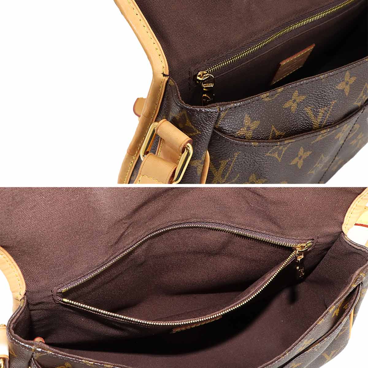 Monogram Menilmontant PM Shoulder Bag Brown M40474 Purse