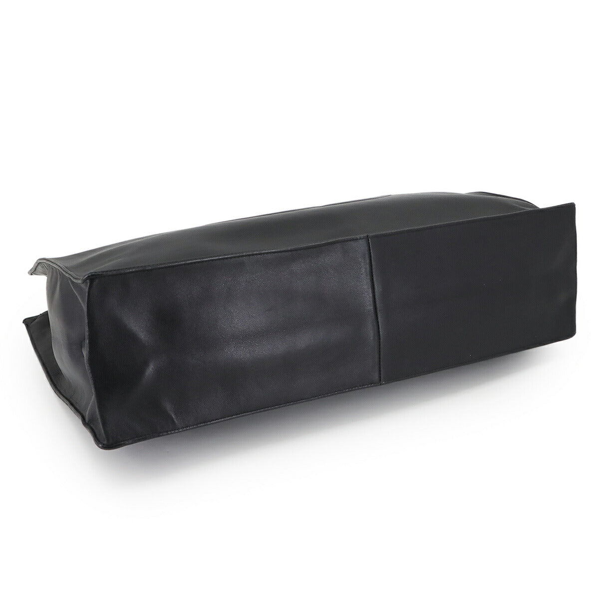 Coco Logos Chain Tote Bag Leather Black Vintage Purse