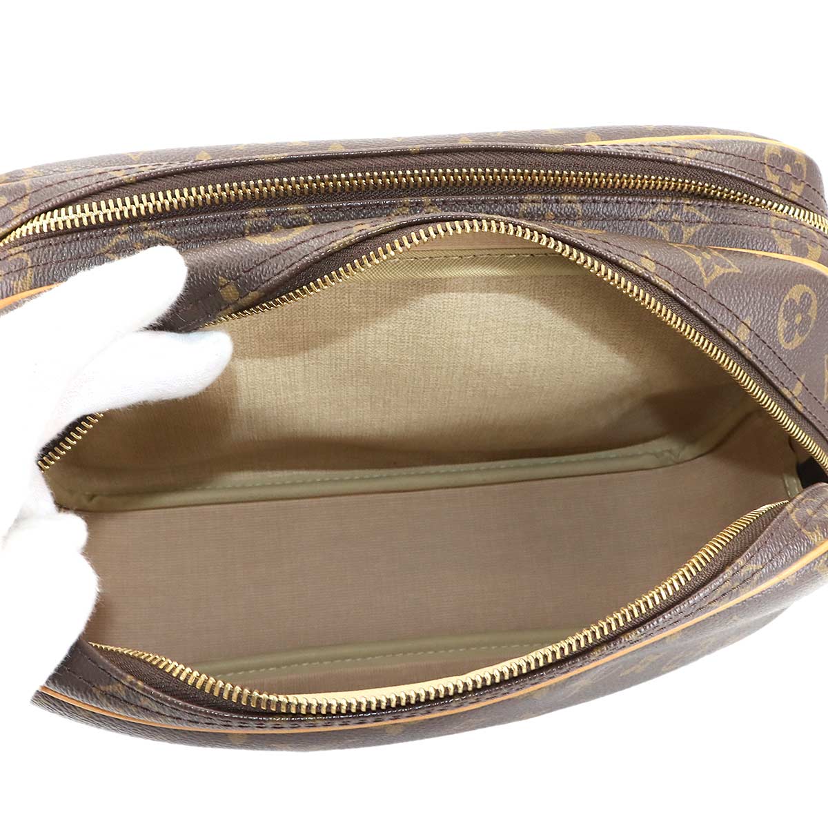 Monogram Reporter PM Shoulder Bag Brown M45254 Purse