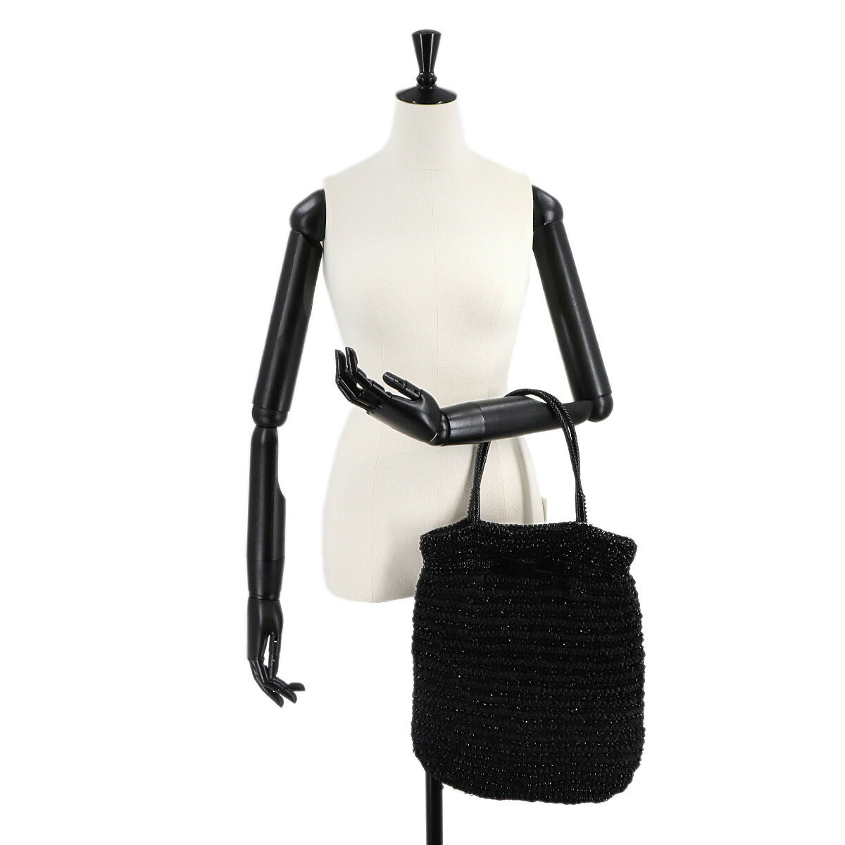 Wire Tote Bag PVC Black