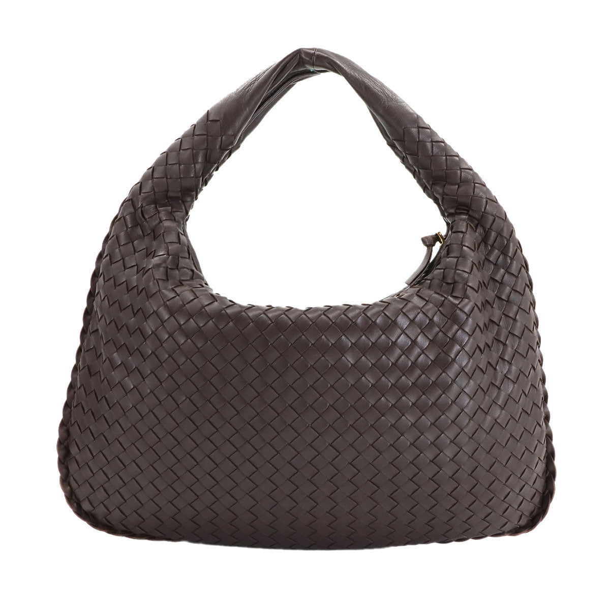 Intrecciato Veneta Shoulder Bag Leather Brown 115653