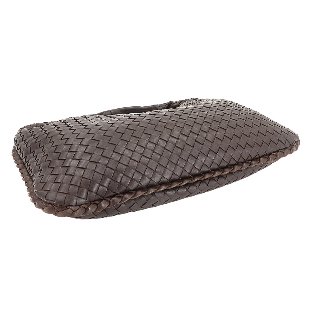 Intrecciato Veneta Shoulder Bag Leather Brown 115653