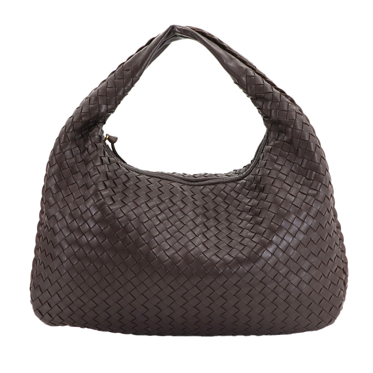 Intrecciato Veneta Shoulder Bag Leather Brown 115653