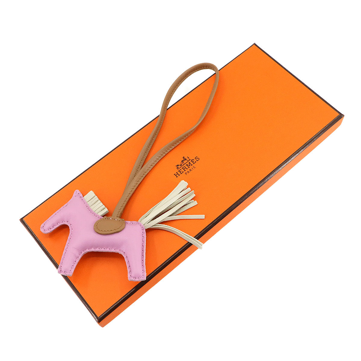 Rodeo PM Bag Charm Agneau Milo Mauve sylvestre Craie