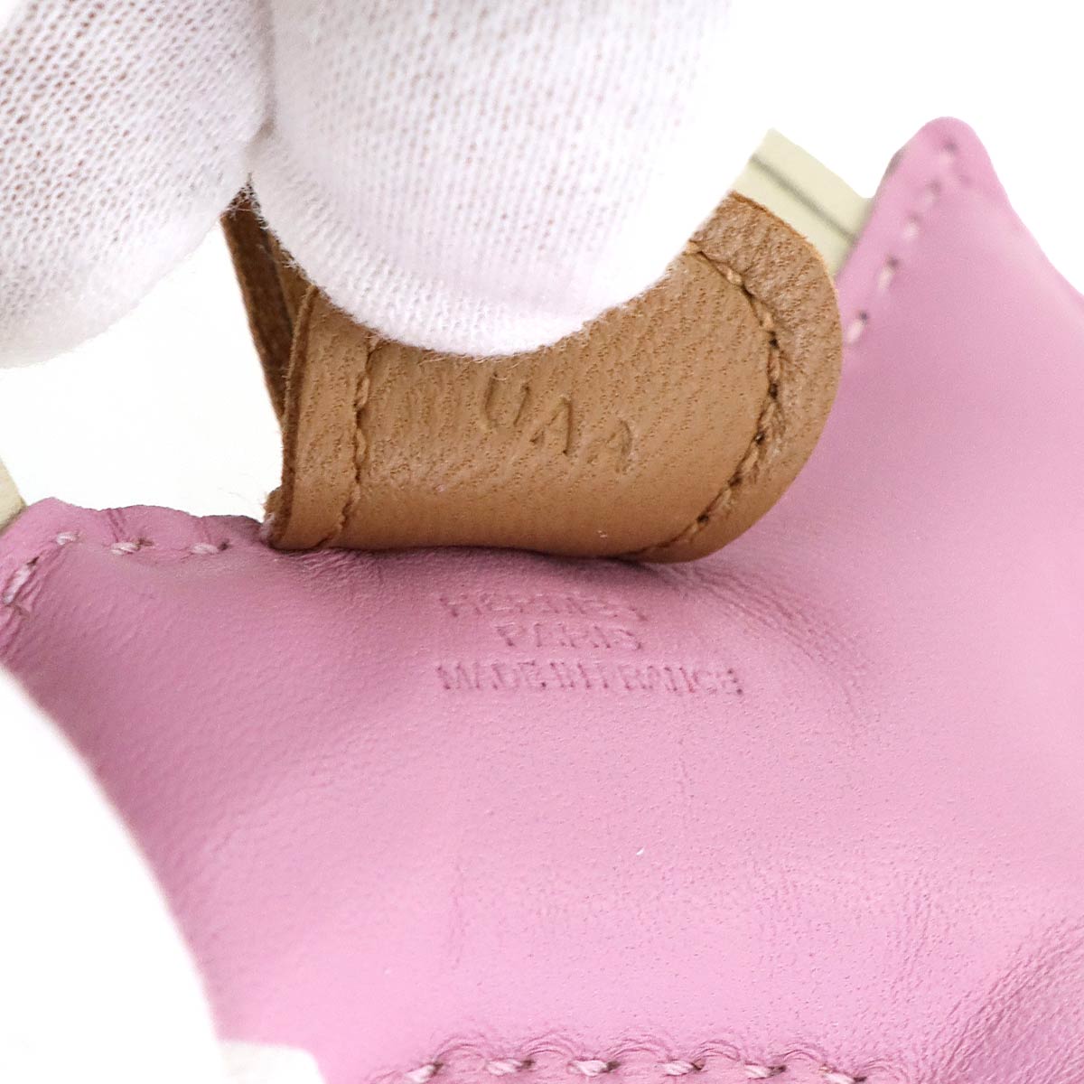 Rodeo PM Bag Charm Agneau Milo Mauve sylvestre Craie