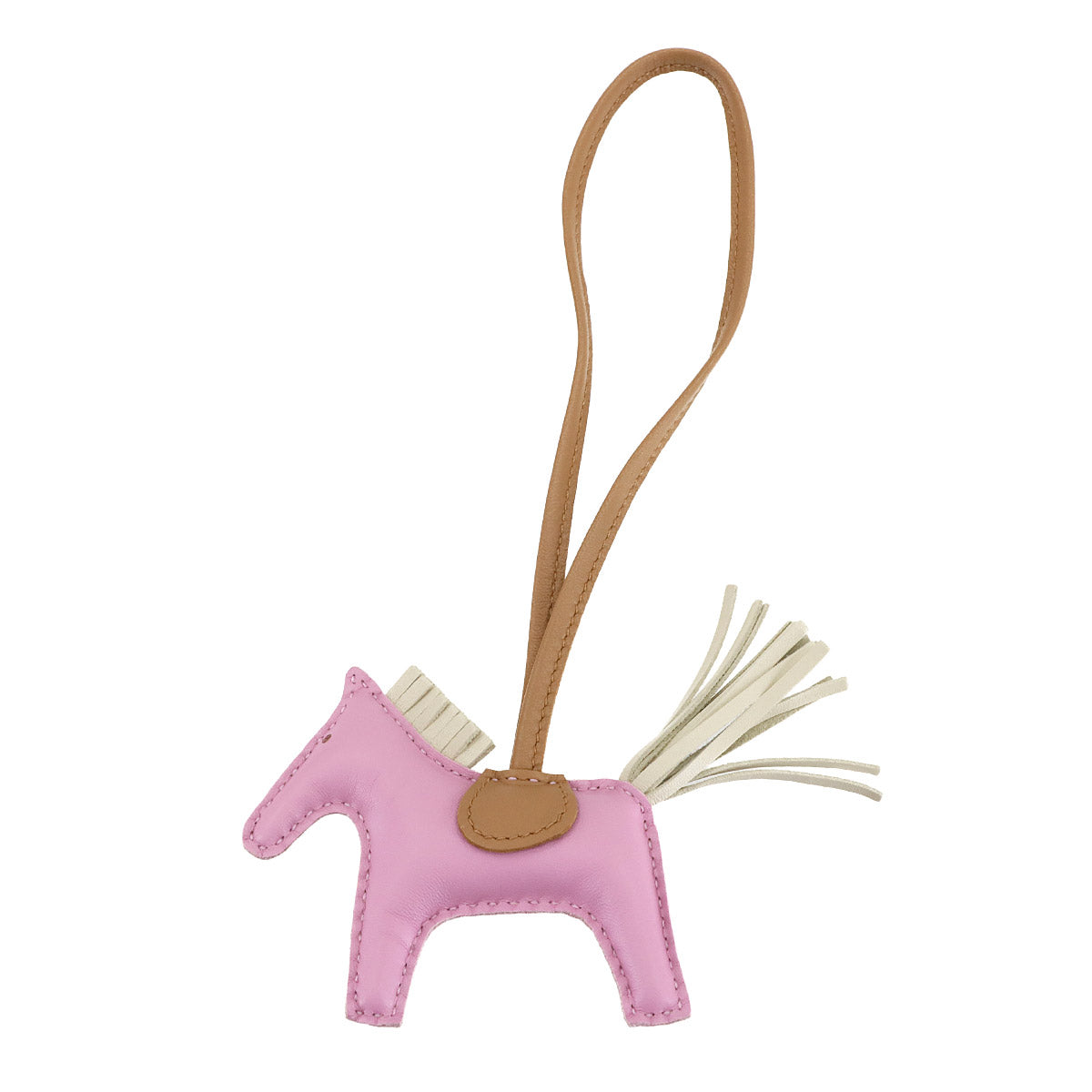 Rodeo PM Bag Charm Agneau Milo Mauve sylvestre Craie