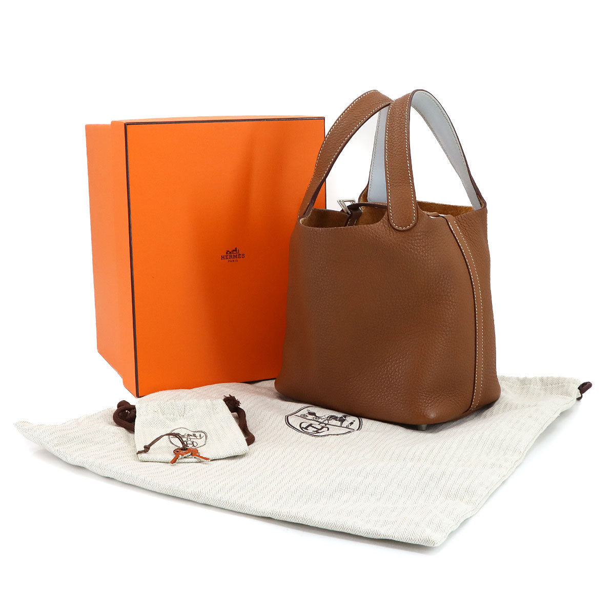 Picotin Lock PM Eclat Hand Bag Taurillon Clemence Swift Gold