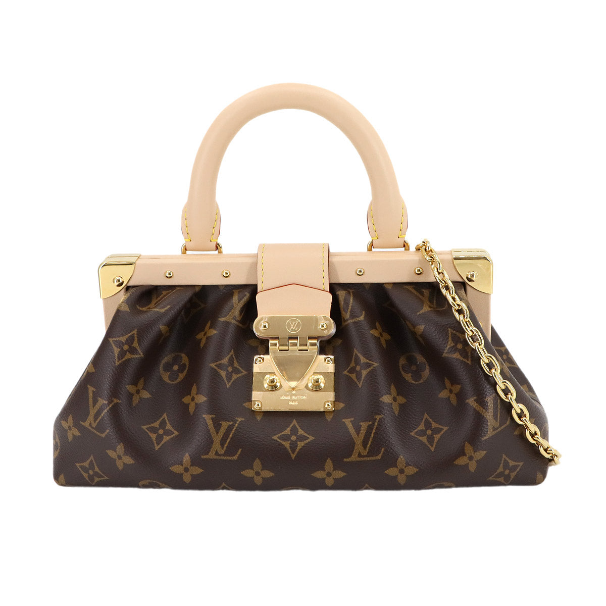 Monogram Clutch Hand Chain Shoulder Bag Brown M46544