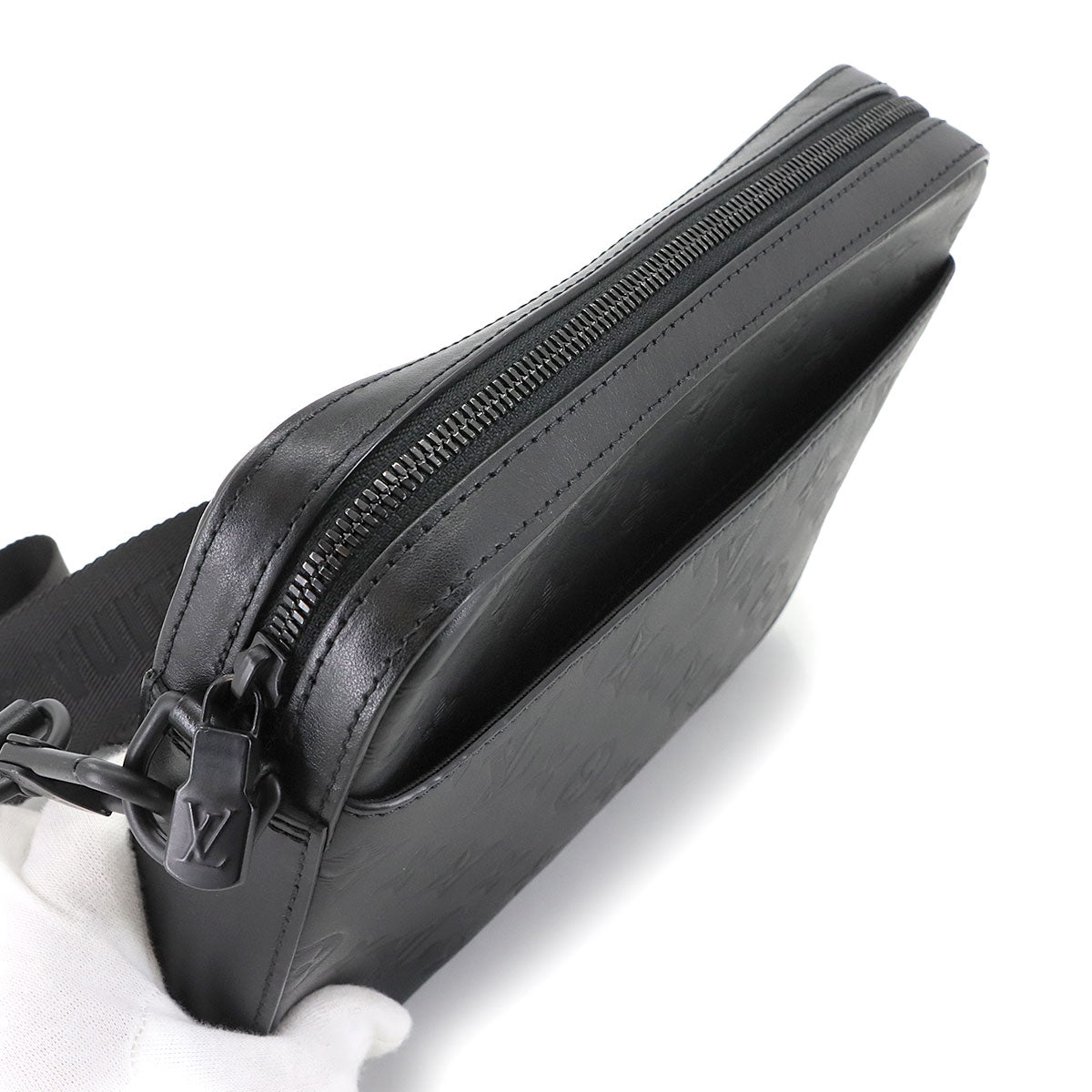 Monogram Shadow Duo Messenger Shoulder Bag Leather M69827