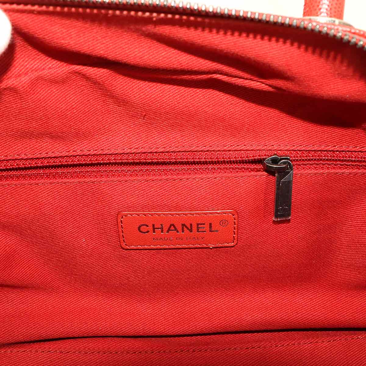 Matelasse Mini Boston Hand Shoulder Bag Leather Red Purse