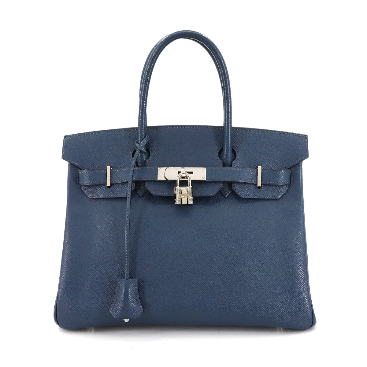 Birkin 30 Veau Epsom Blue Hand Bag Purse