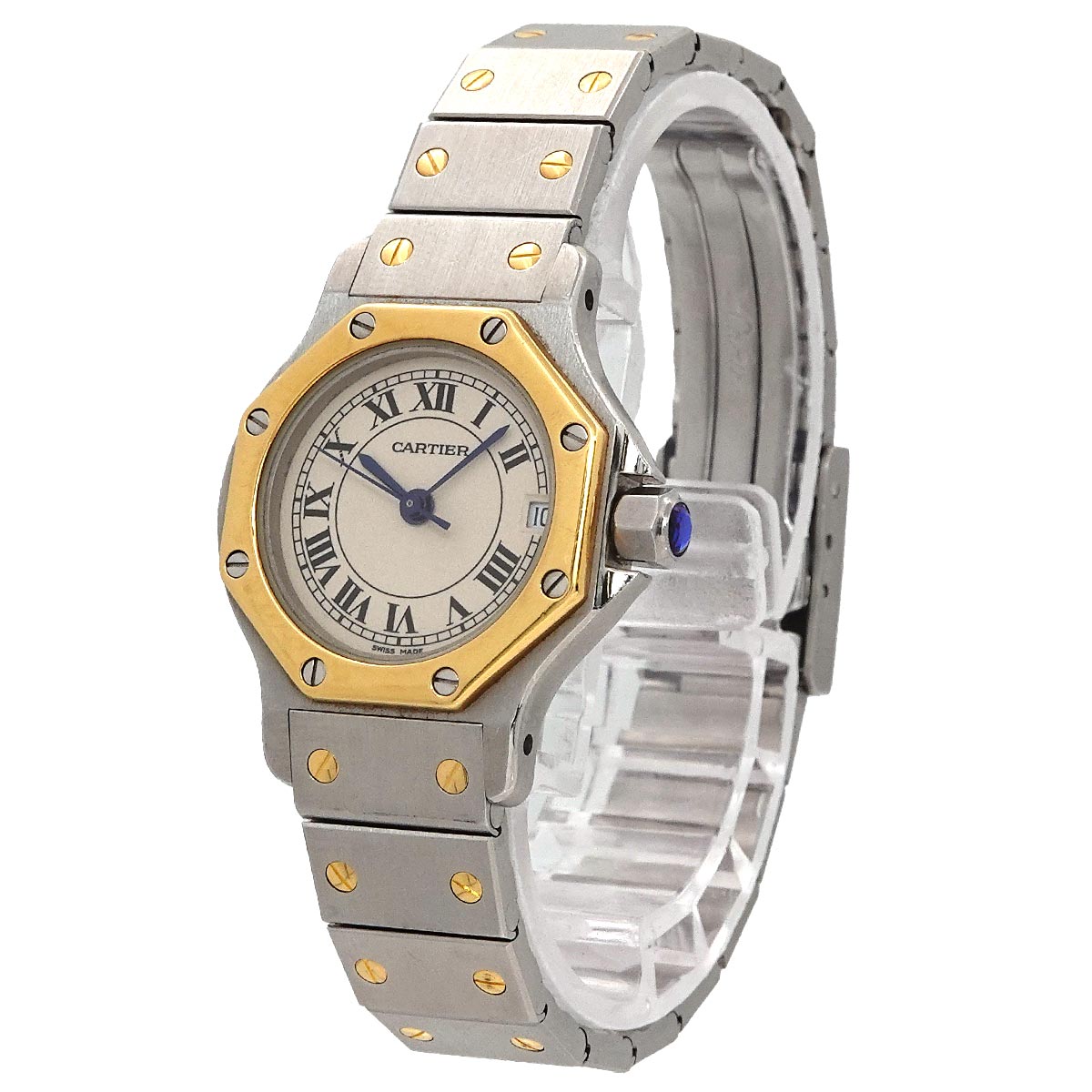 Santos Octagon SM W2001683 YG Quartz cream Dial Ladies