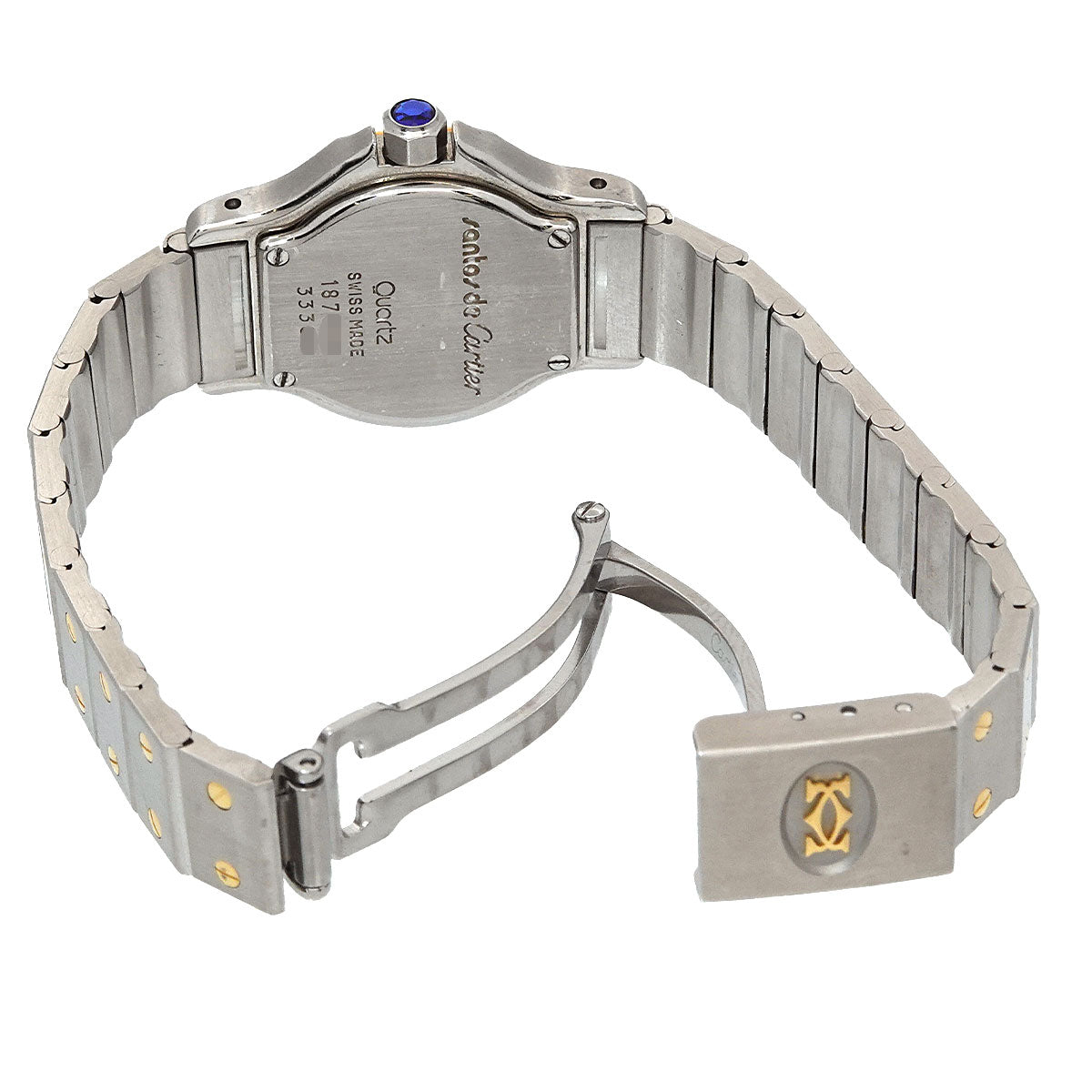 Santos Octagon SM W2001683 YG Quartz cream Dial Ladies