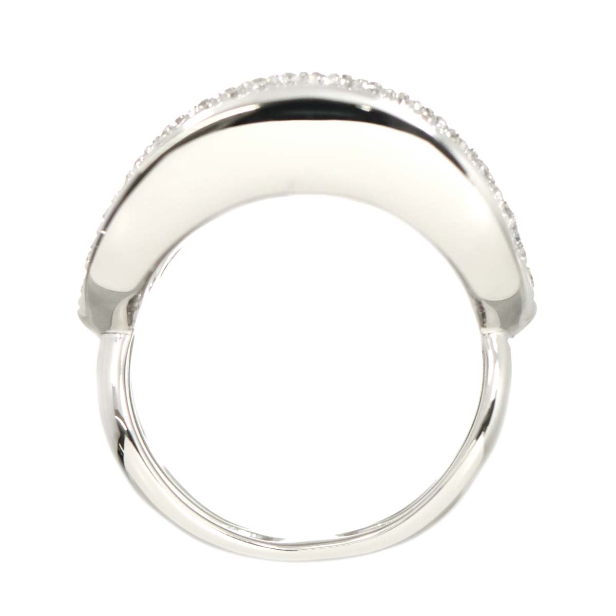 Diamond 2.35ct Ring 18K K18 WG White Gold size6.25-6.5(US)
