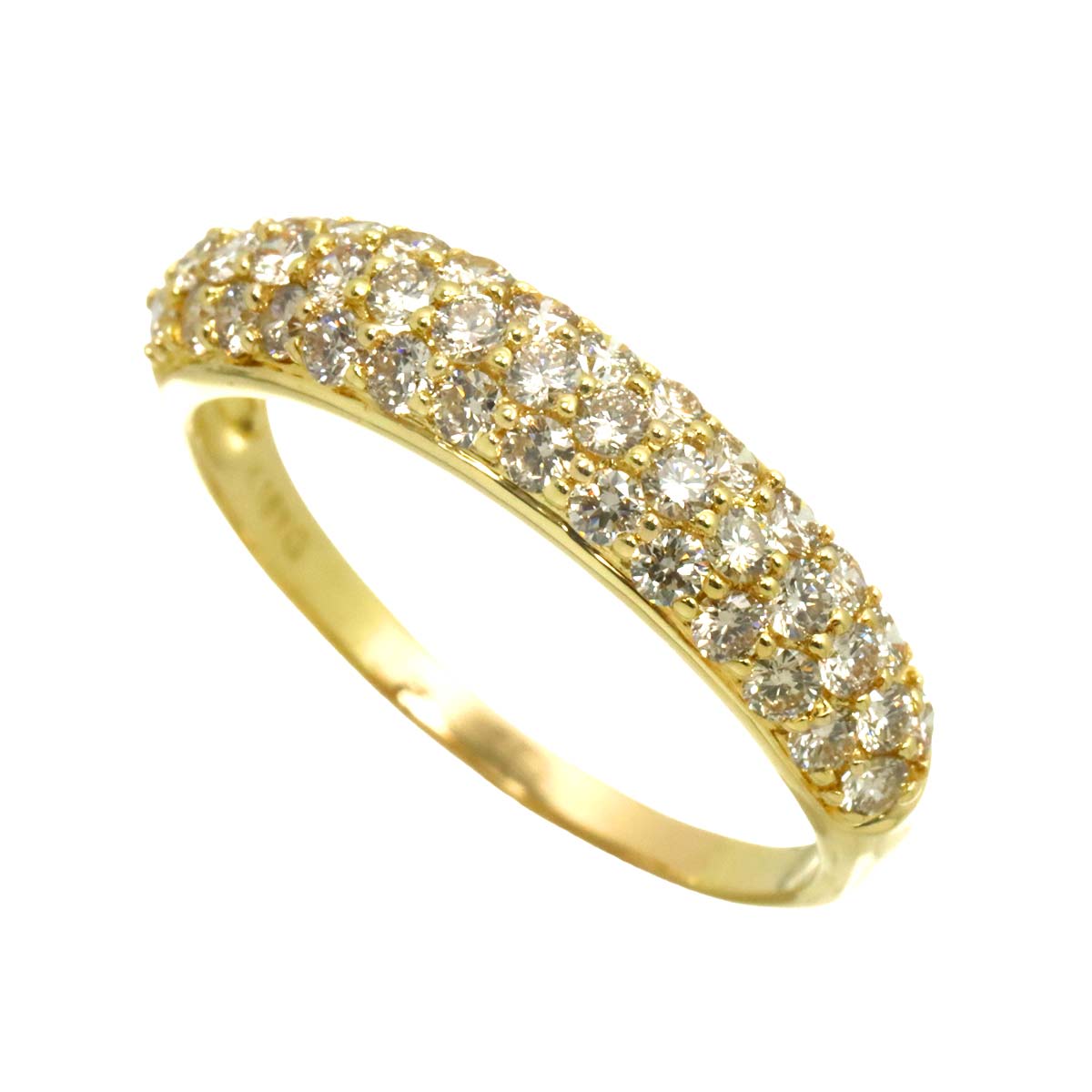 Diamond 1.00ct Ring 18K YG Yellow Gold 750 7.75-8(US)