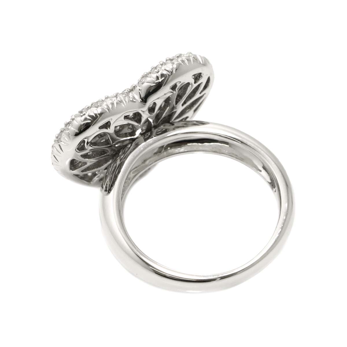 Diamond 1.63ct Ring 18K K18 WG White Gold size6(US)