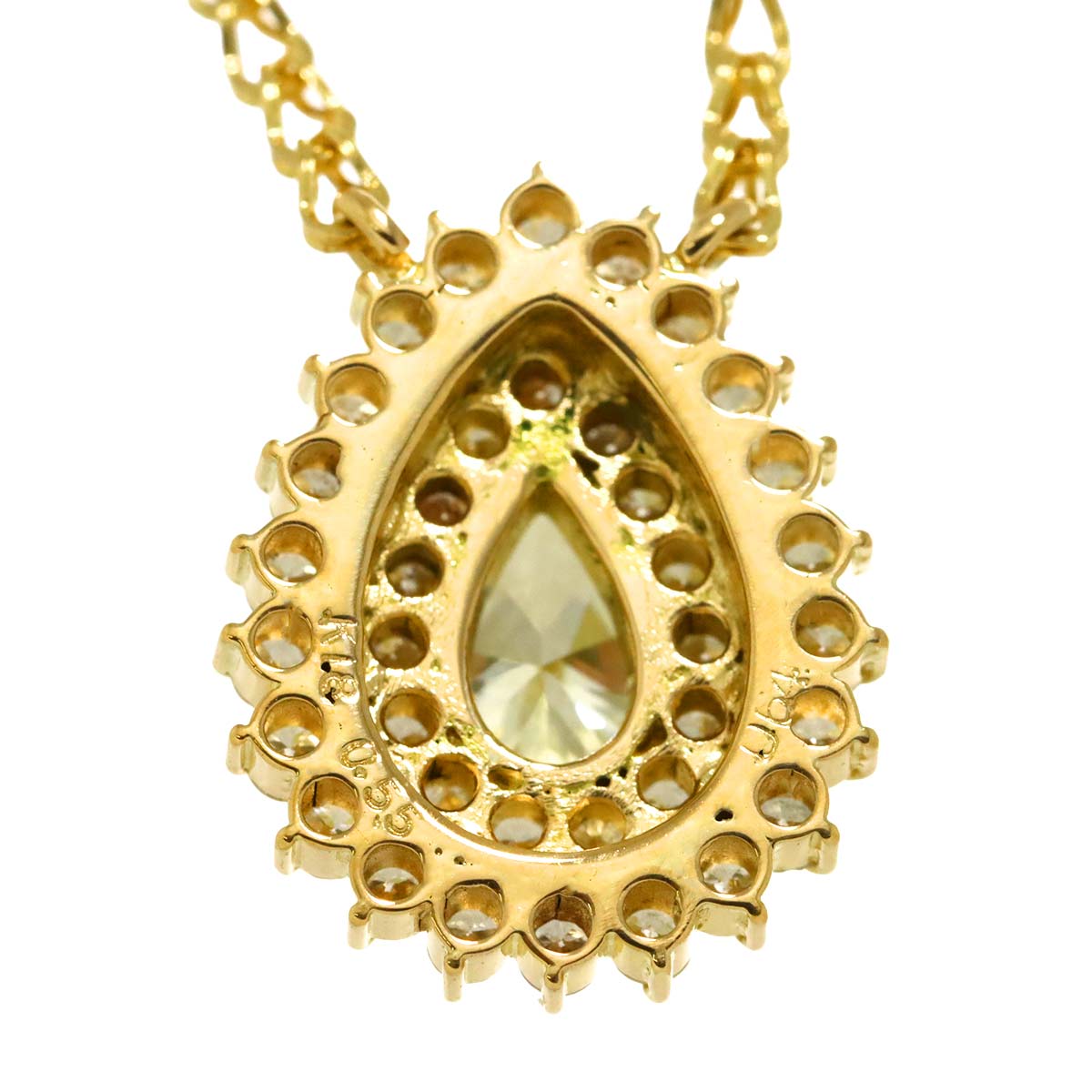 Diamond 0.55ct/0.64ct Necklace 18K YG Yellow Gold 750