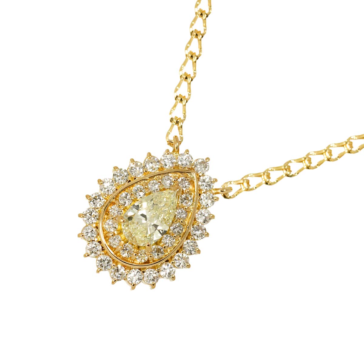 Diamond 0.55ct/0.64ct Necklace 18K YG Yellow Gold 750