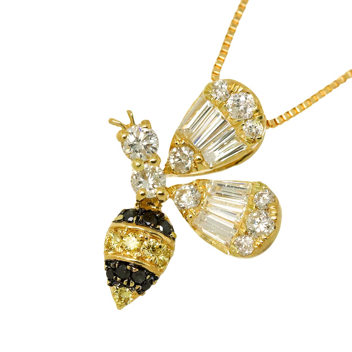 Diamond 0.50ct Necklace 18K YG Yellow Gold 750
