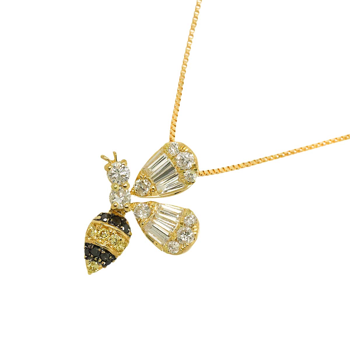 Diamond 0.50ct Necklace 18K YG Yellow Gold 750