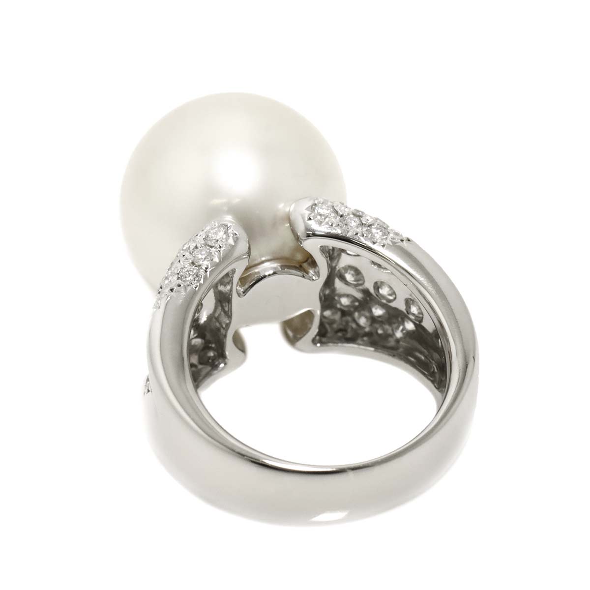 South Sea pearl 15.7mm Diamond 1.41ct Ring Pt Platinum 6.25-6.5(US)