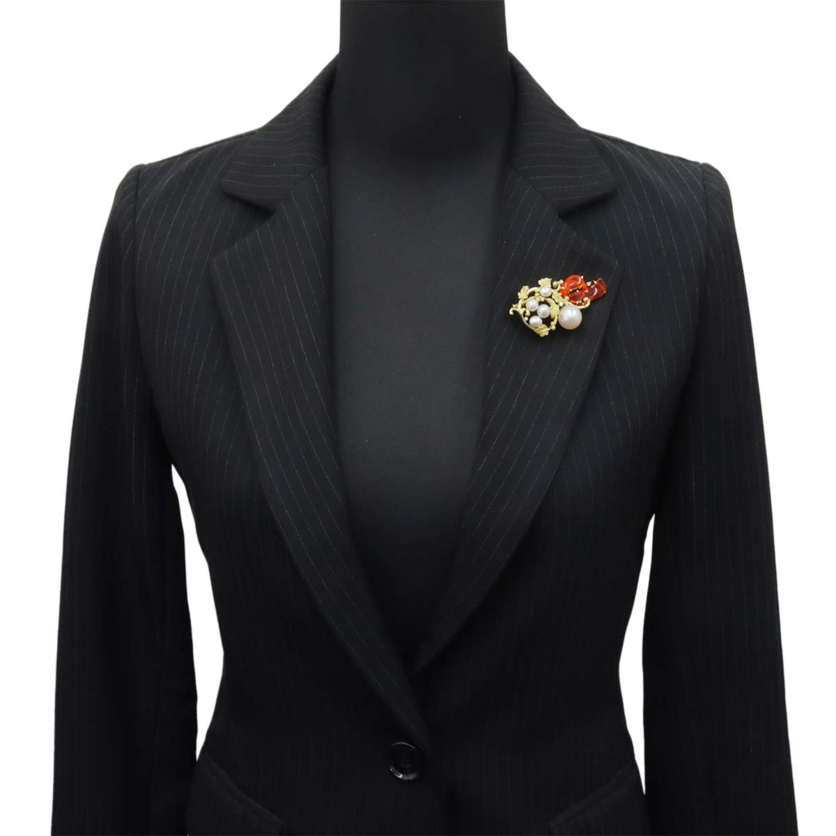 Opal 7.37ct Diamond 0.14ct Multi Stone Brooch 18K YG