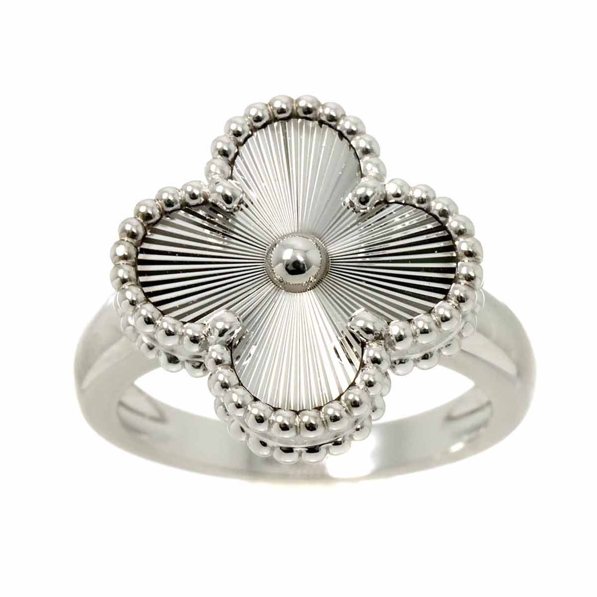 Vintage Alhambra Ring 18K WG 750 size48 4.5(US)