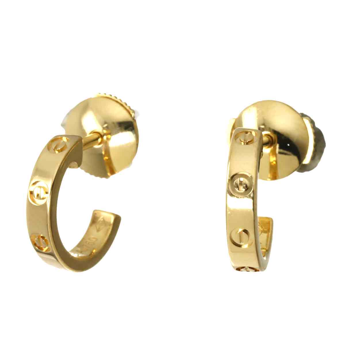 Love Earrings Pierced 18K YG 750