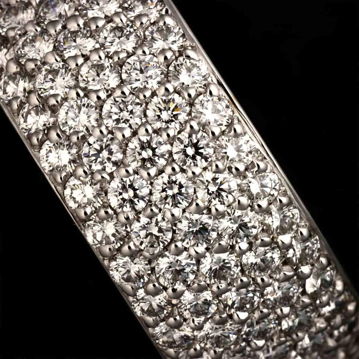 Paris Half Diamond Ring 18K WG 750 Size56 7.25-7.5(US)