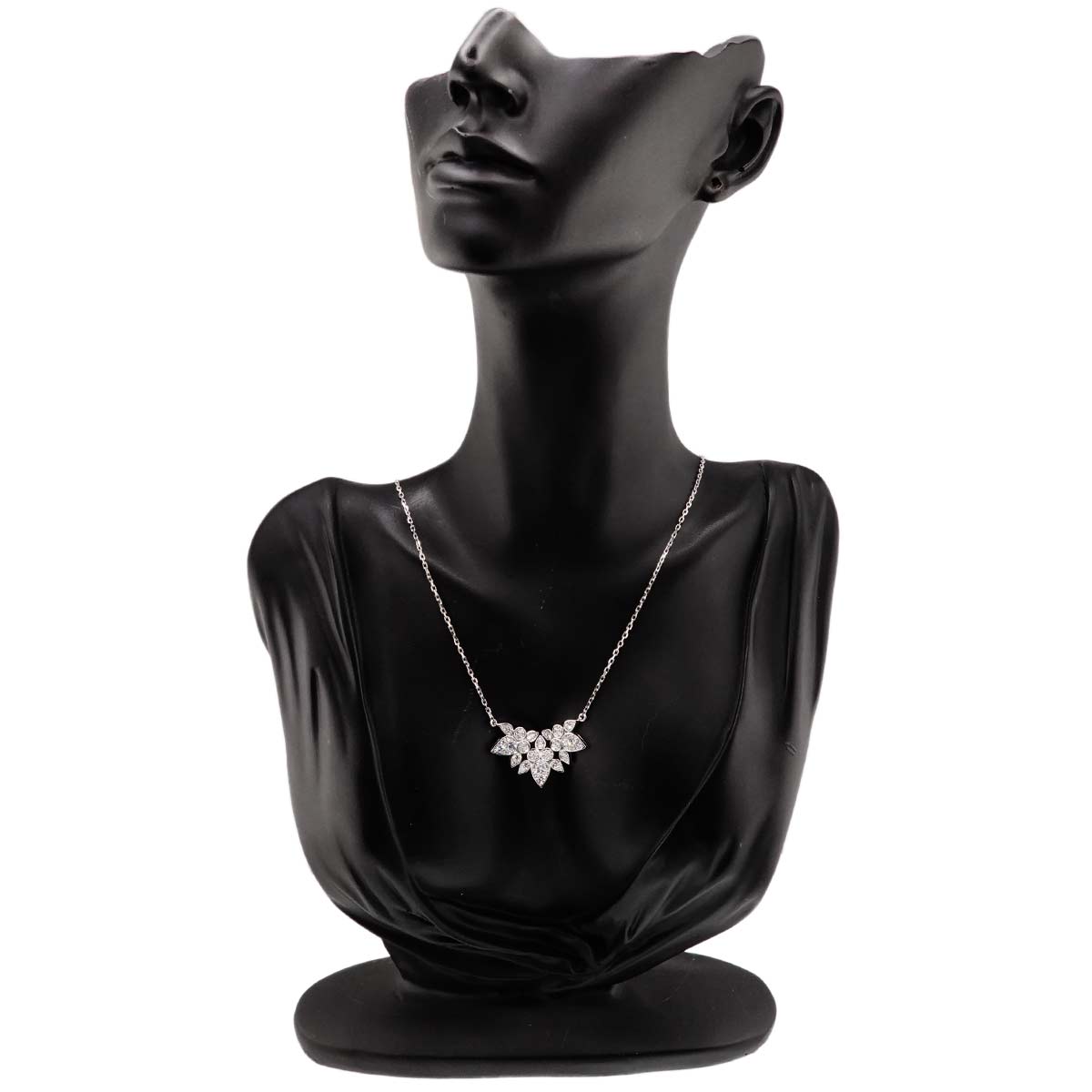 Diamond Necklace 18K White Gold 750