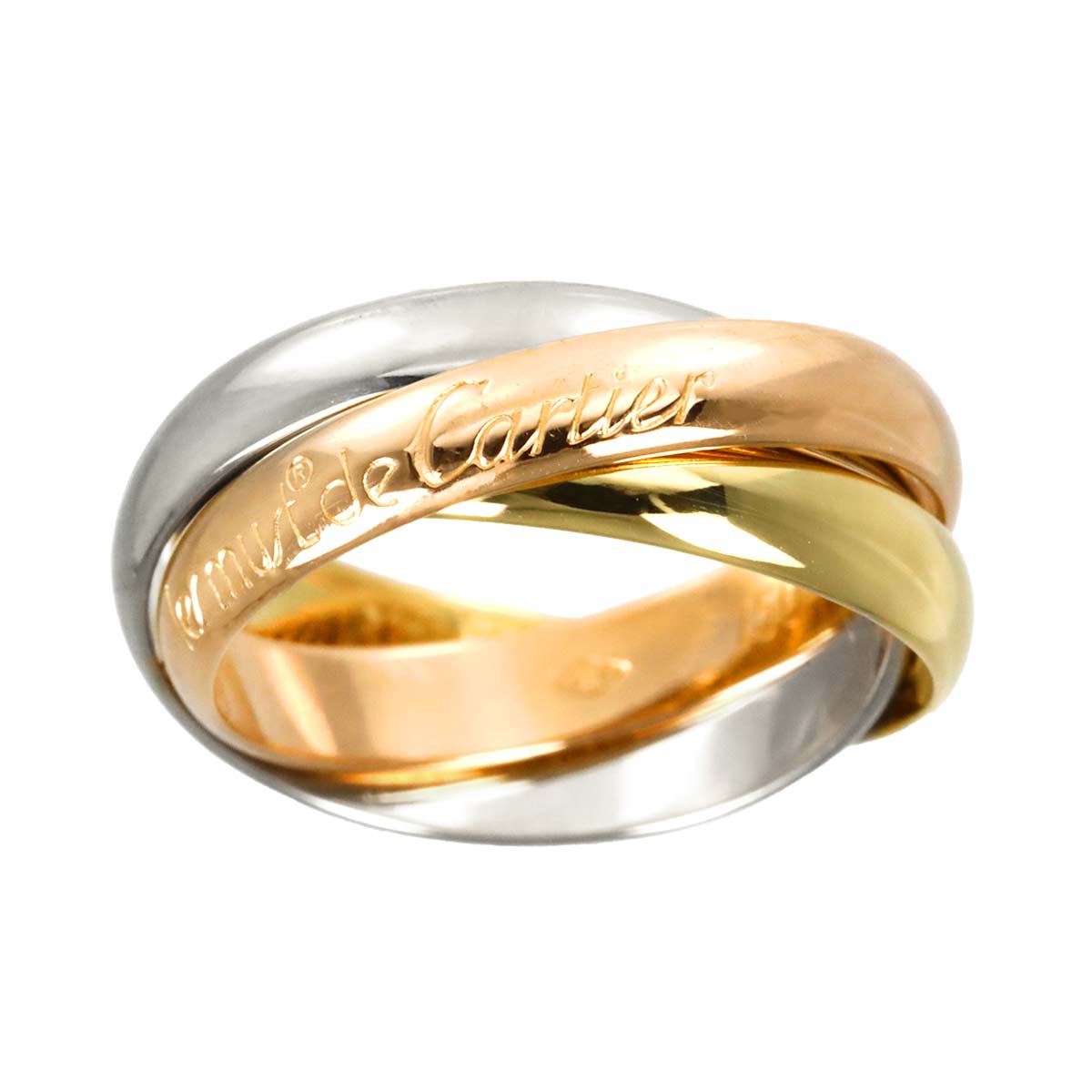 Trinity MM Ring 18K YG WG PG 750 Size51 5.5-5.75(US)